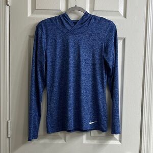 Nike Heathered Blue Long Sleeve Top